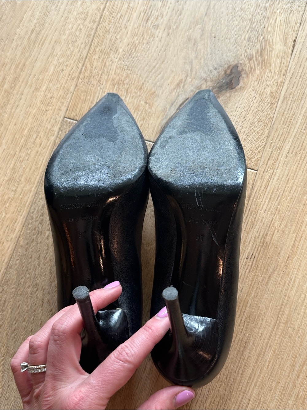 BRUNOMAGLI Tara Black Stiletto Pumps - Picture 4 of 5